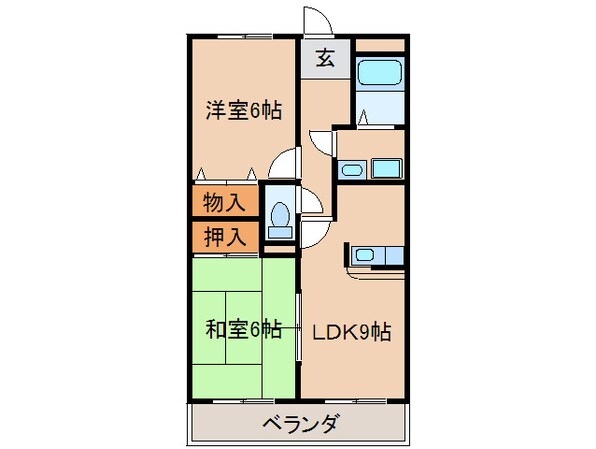 レナジア久地野の物件間取画像